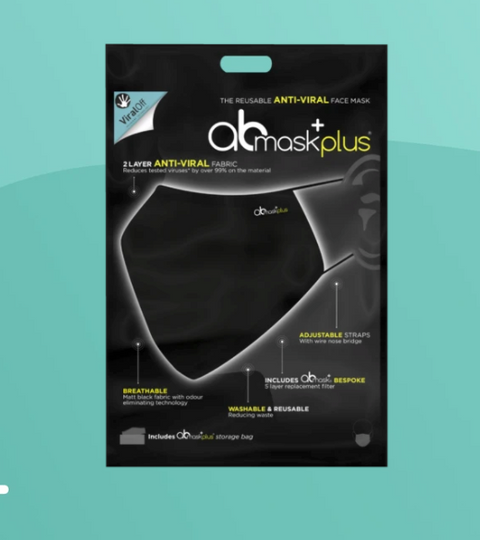 INTRODUCING THE AB MASK PLUS - OUR REUSABLE ANTIVIRAL MASK