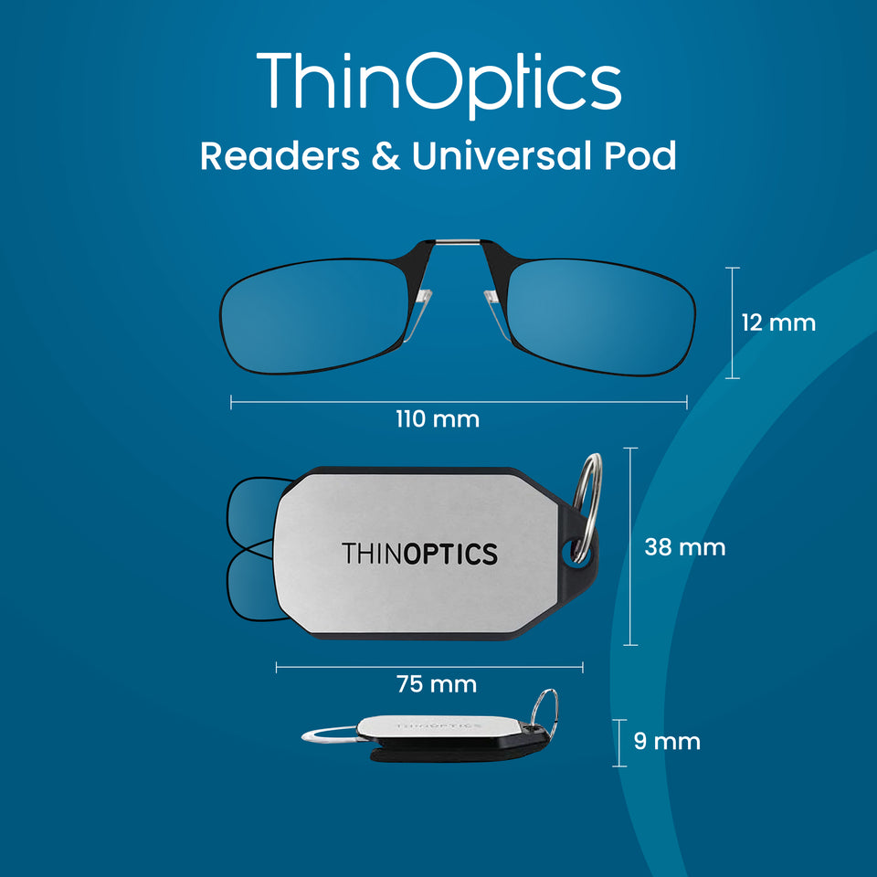 ThinOptics Reading Glasses & Keyring Case