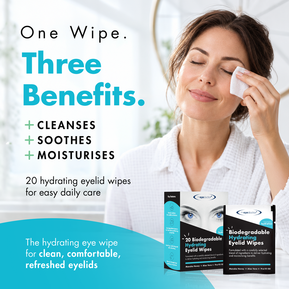 The Eye Doctor Hydrating Eyelid Wipes with Manuka Honey – 20 Wipes