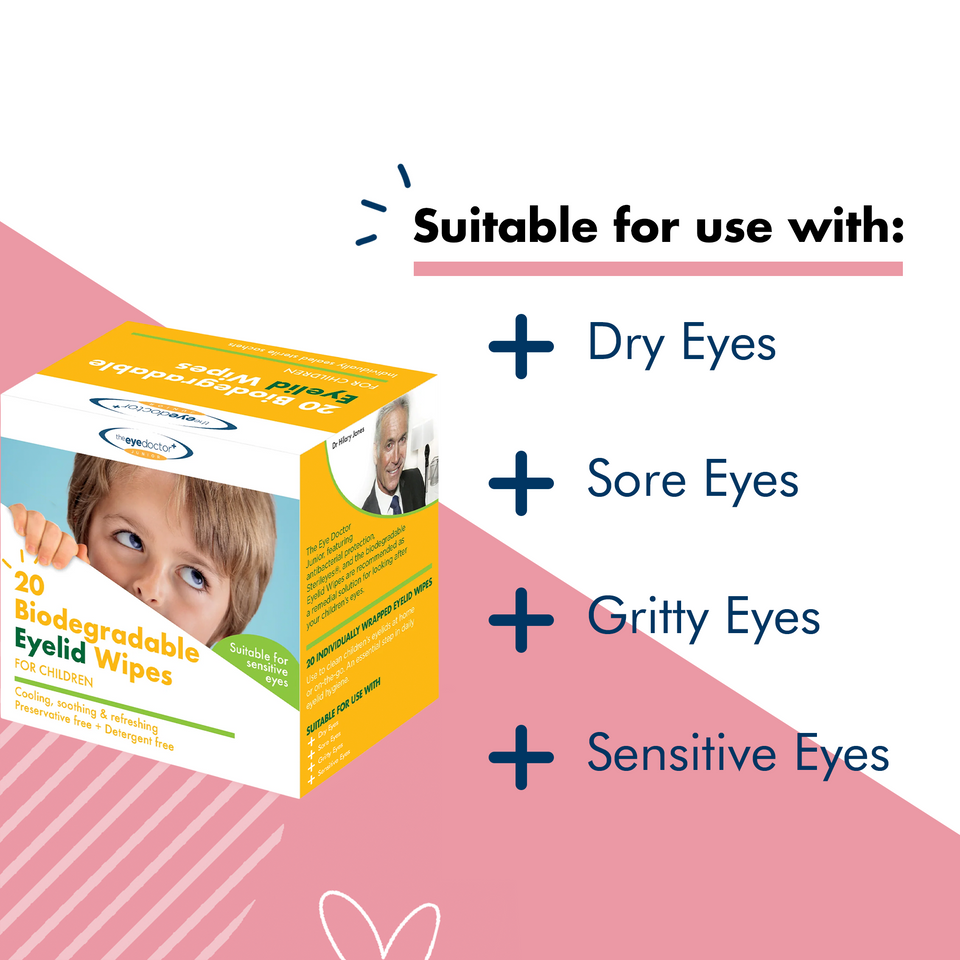 The Eye Doctor Junior® Biodegradable Eyelid Wipes
