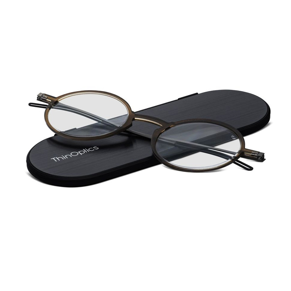 ThinOptics Manhattan Reading Glasses & Milano Case