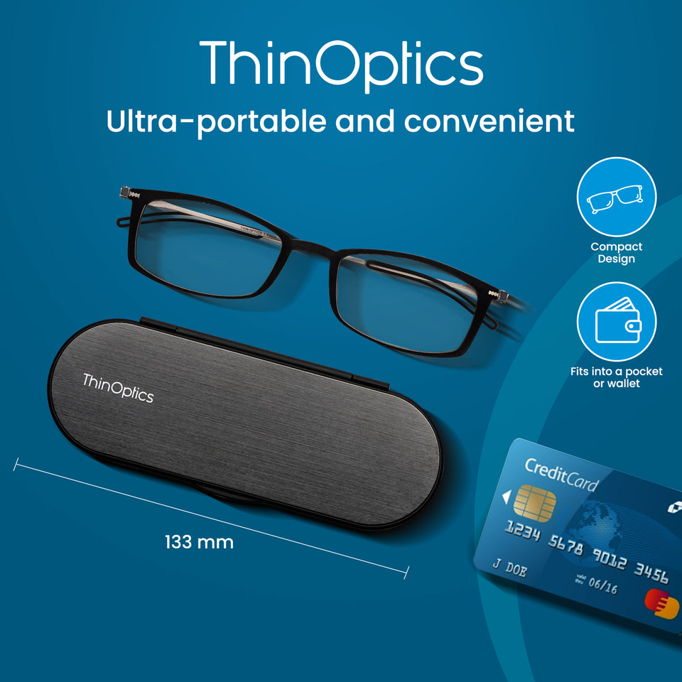 ThinOptics Brooklyn Reading Glasses & Milano Case