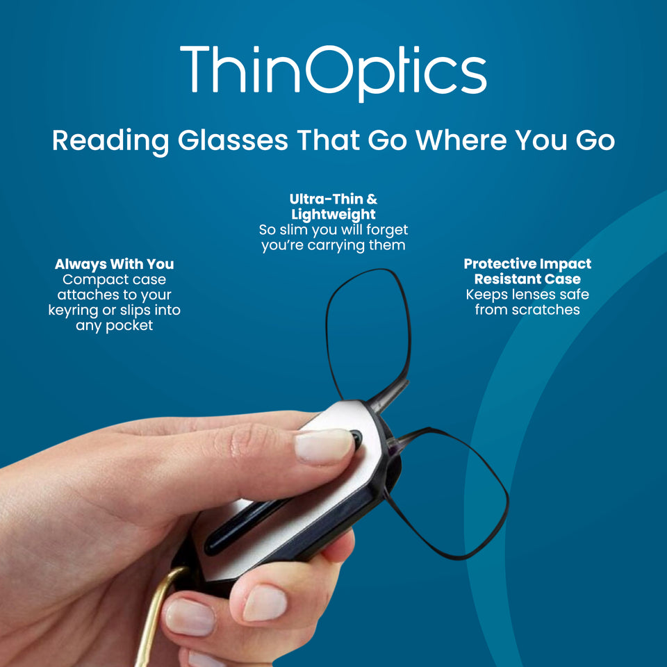 ThinOptics Reading Glasses & Keyring Case