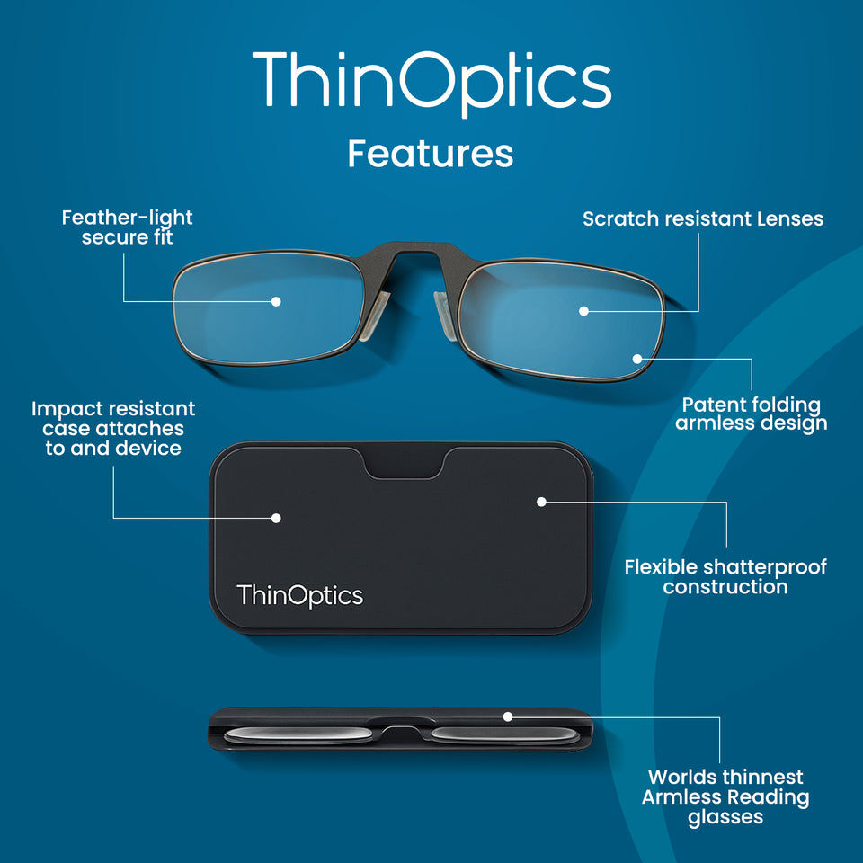 ThinOptics Reading Glasses & Pod Case