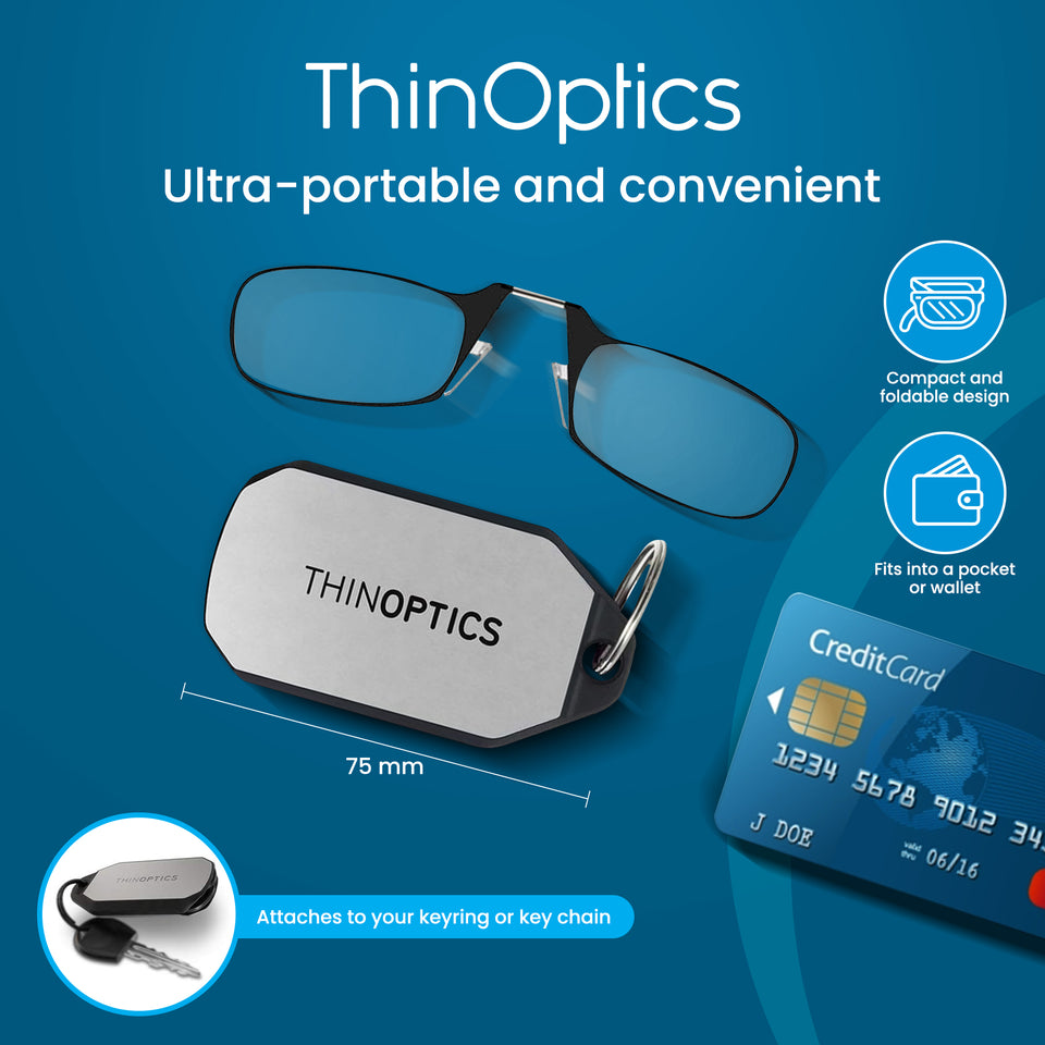 ThinOptics Reading Glasses & Keyring Case