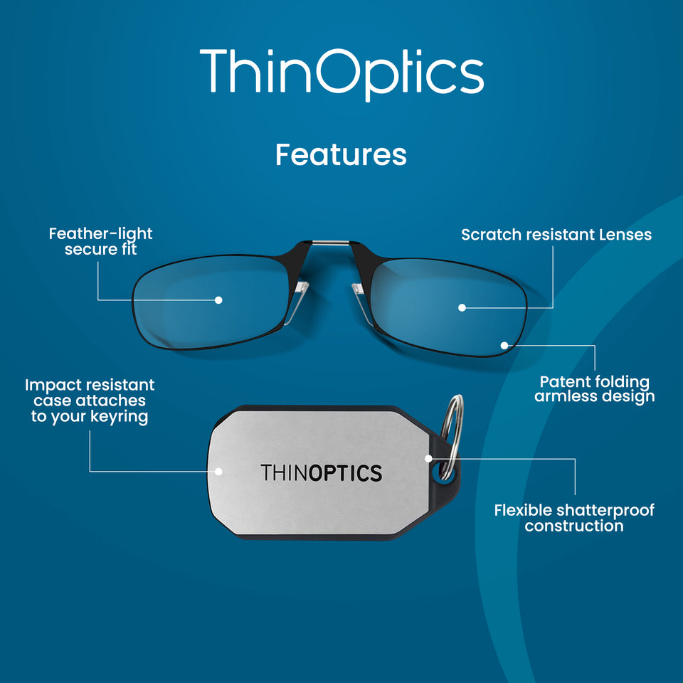ThinOptics Reading Glasses & Keyring Case