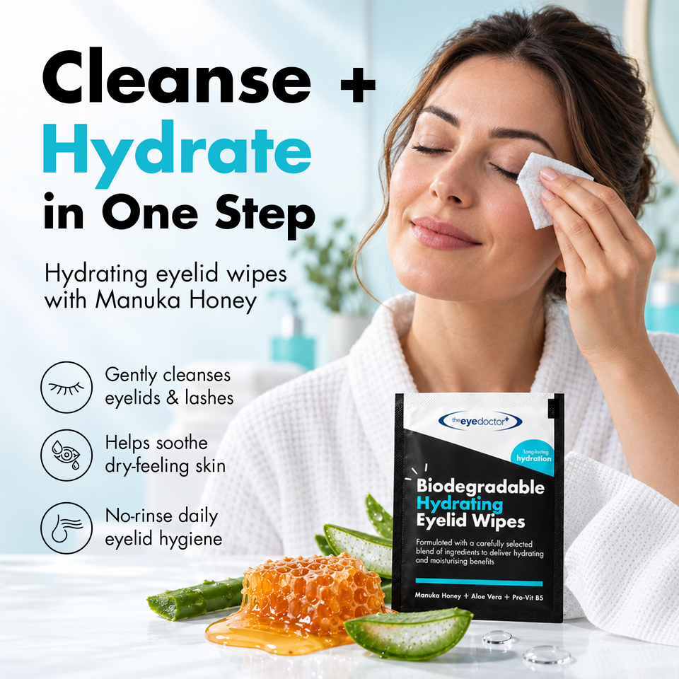 The Eye Doctor Hydrating Eyelid Wipes with Manuka Honey – 20 Wipes