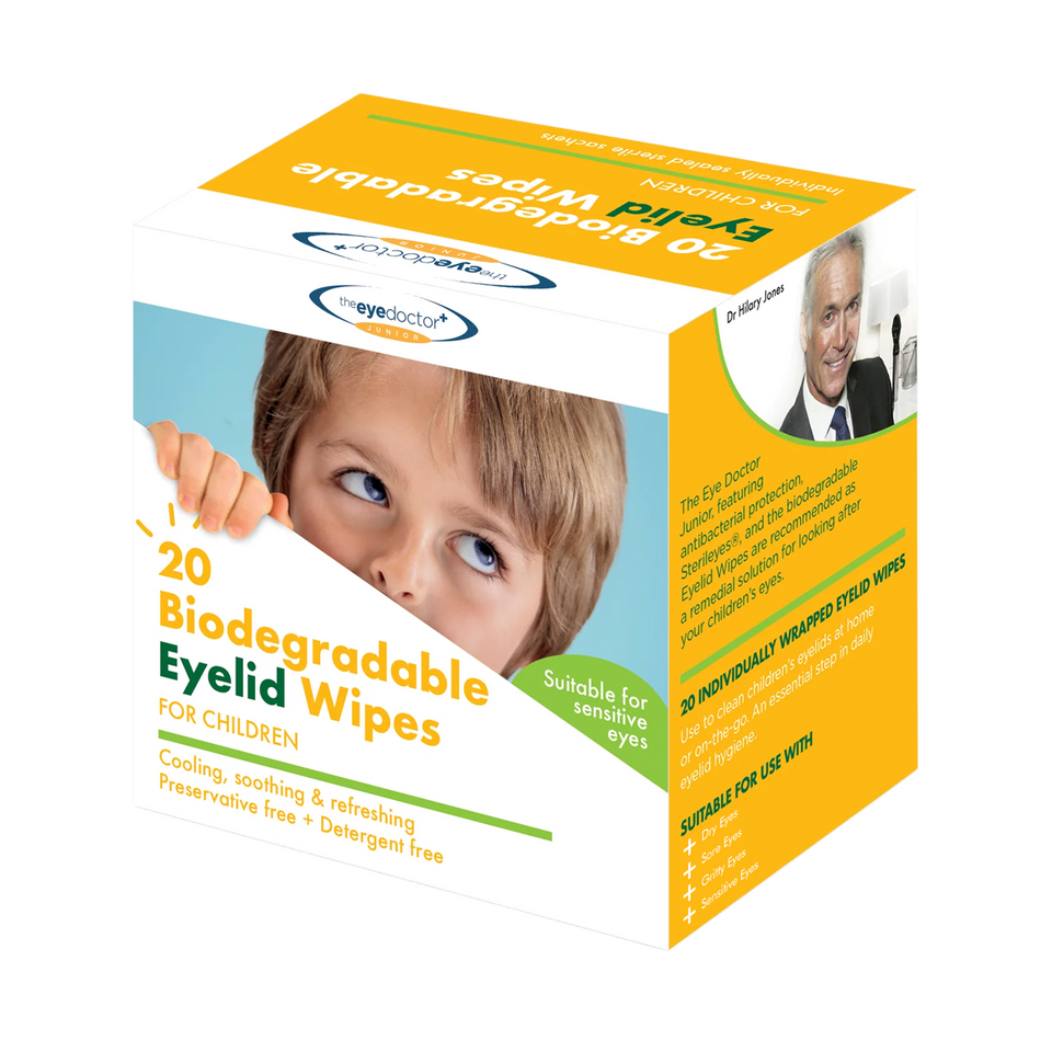 The Eye Doctor Junior® Biodegradable Eyelid Wipes