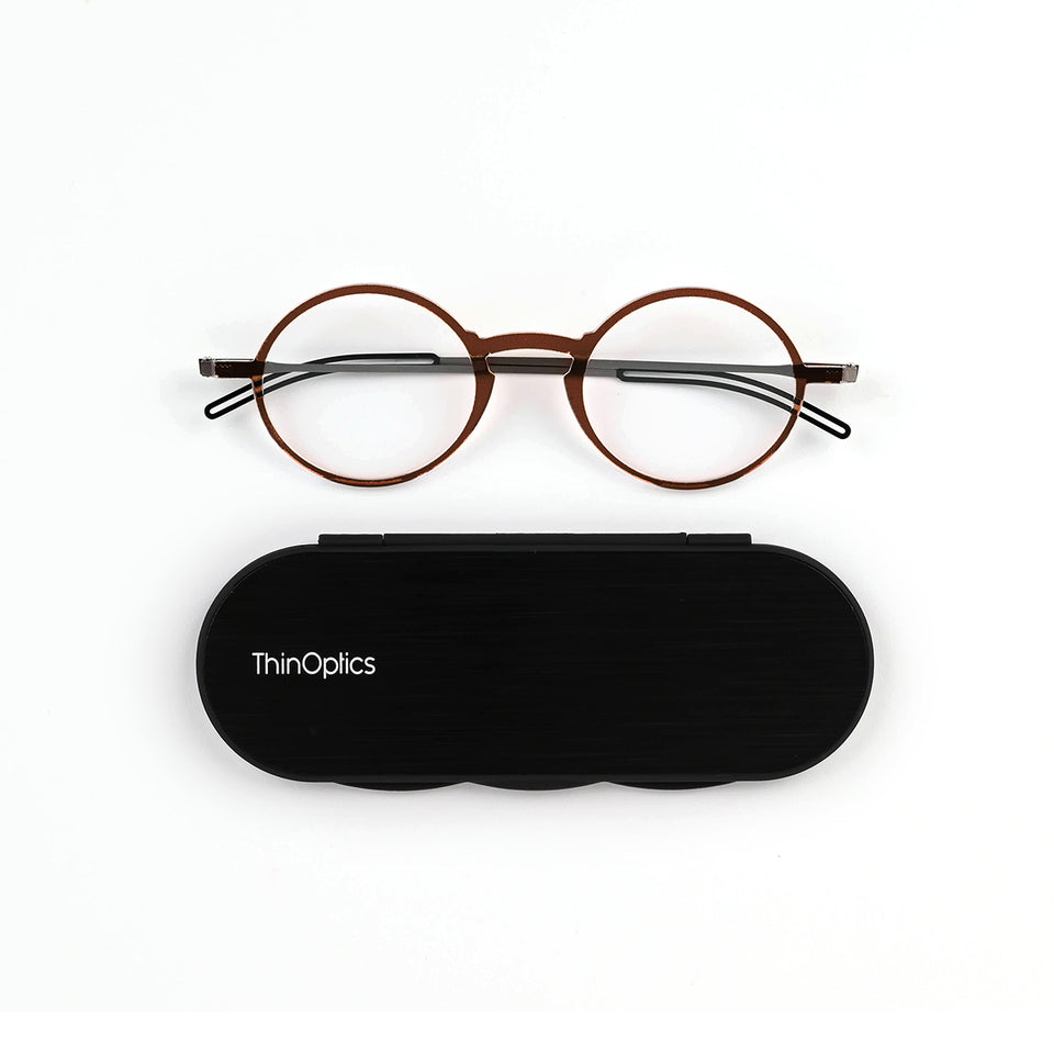 ThinOptics Manhattan Reading Glasses & Milano Case